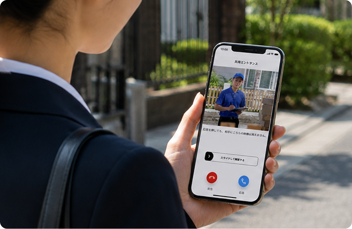 留守中もスマホで確認、アプリで来客がわかる安心な毎日へ